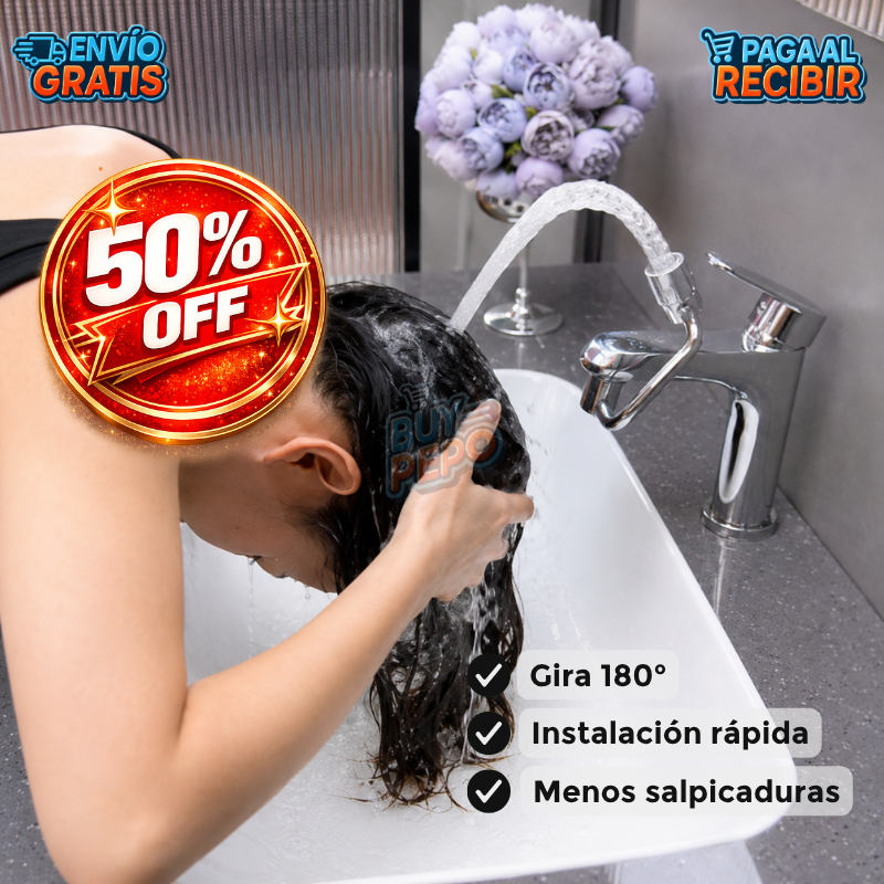 FlexTap™ 🚰 - Adaptador giratorio para grifo ✨