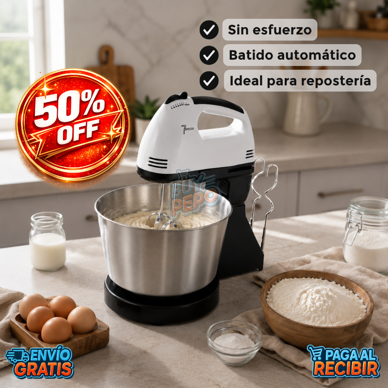 MixPro™ 🍰 - Batidora de pedestal automática ✨