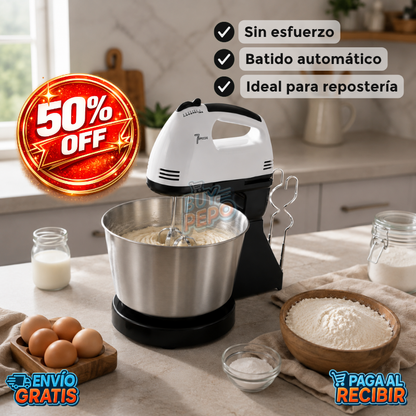 MixPro™ 🍰 - Batidora de pedestal automática ✨