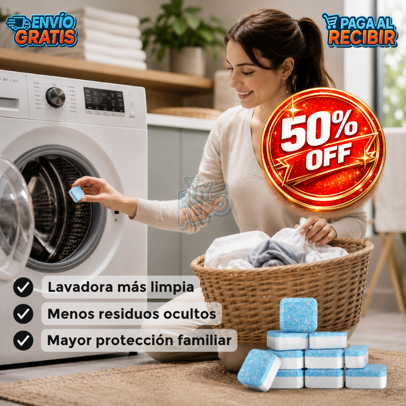 PureWash™ 🧼 - Pastillas limpia lavadora ✨