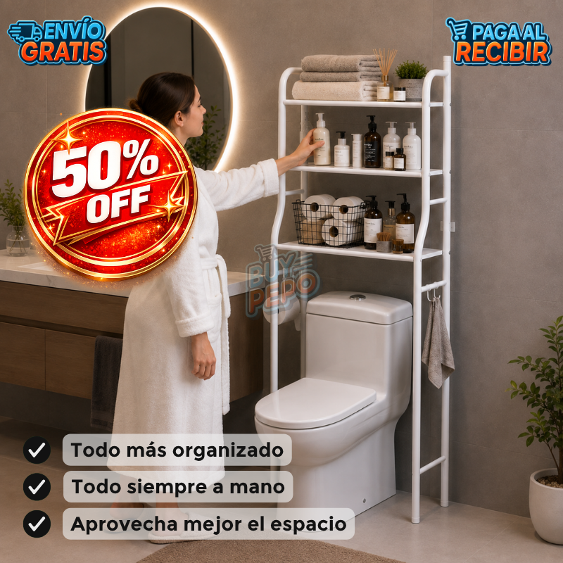 BathSpace™ 🛁 - Estante organizador 3 niveles ✨
