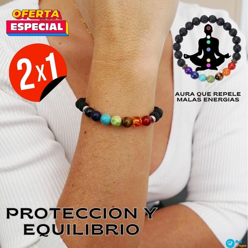 PACK 2X1!! - ENERGIA VIVA 🙌🏻 - Pulsera Chakra Protectora 🌈✨