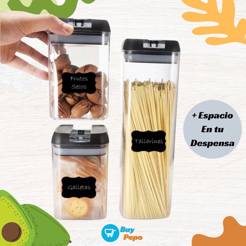 SET 7 Contenedores de Alimentos - Ordena Tu Cocina 🧑‍🍳