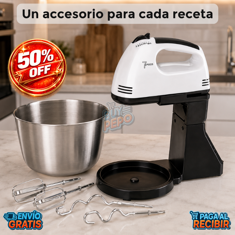 MixPro™ 🍰 - Batidora de pedestal automática ✨