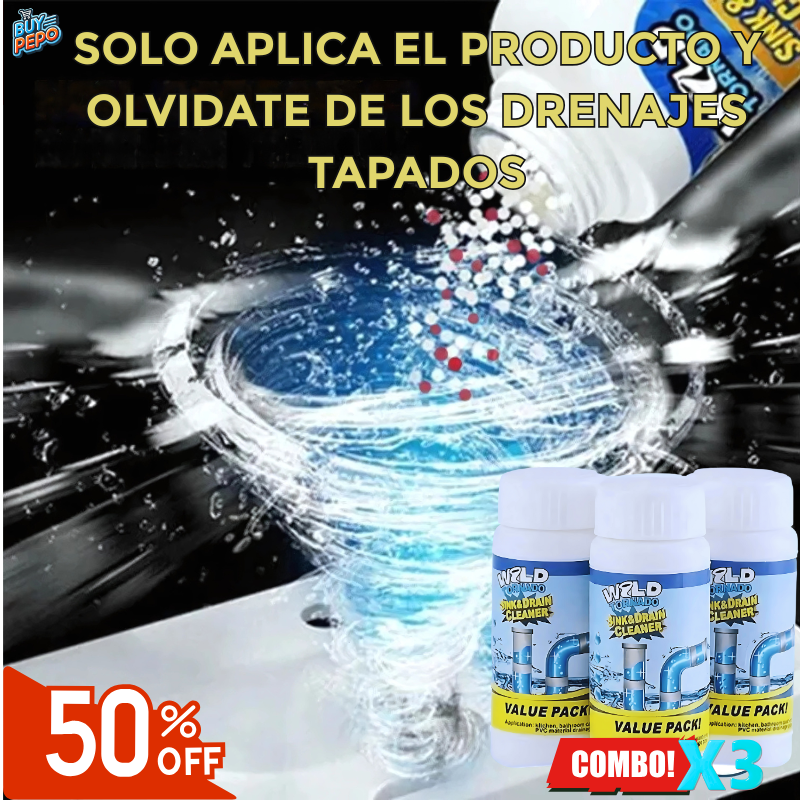🚨MEGA PACK 3UN🚨 – Destapa Drenaje 110g 🧼🚽