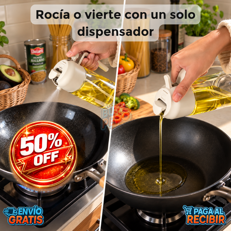 DuoPour™ 🫒 - Dispensador spray y vertido 💦