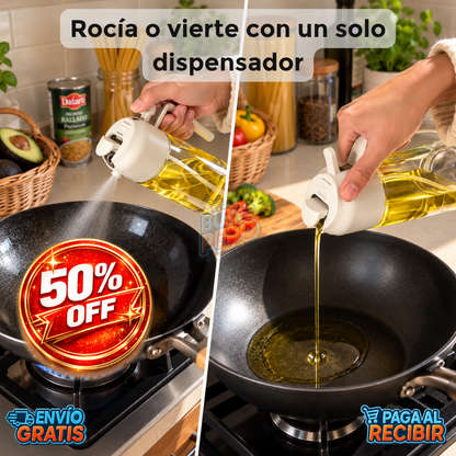 DuoPour™ 🫒 - Dispensador spray y vertido 💦