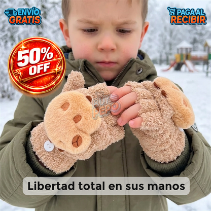 FluffyCapy™ 🧸 - guantes infantiles abrigo ❄️