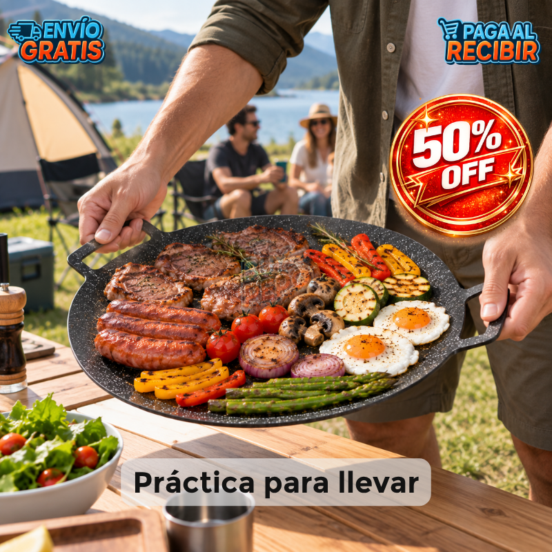 GrillMaster™ 🔥 - Parrilla antiadherente portátil 🍖