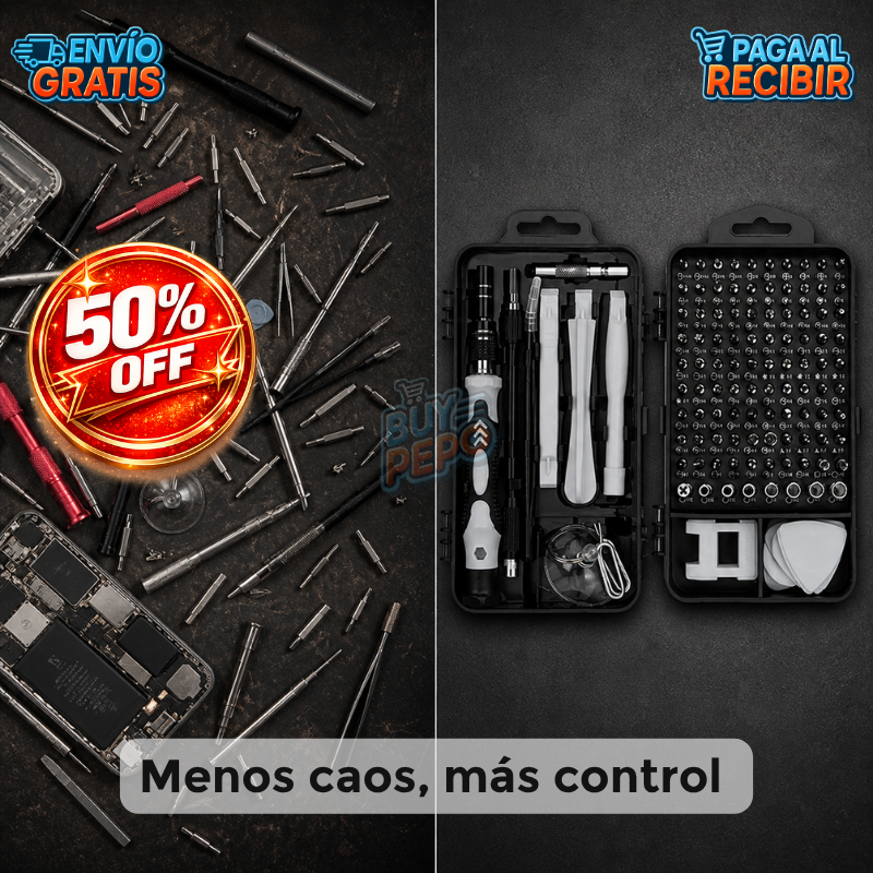 TechCore™ 🔧 - kit 115 piezas destornilladores precisión 🔩