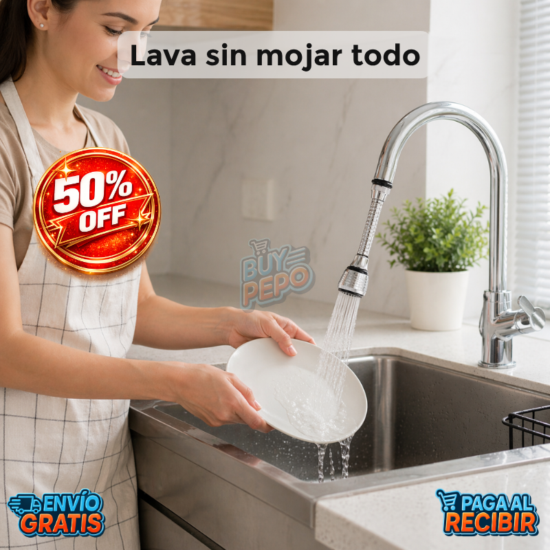 FlexFlow™ 💧 - Extensor grifo 360° 🚿