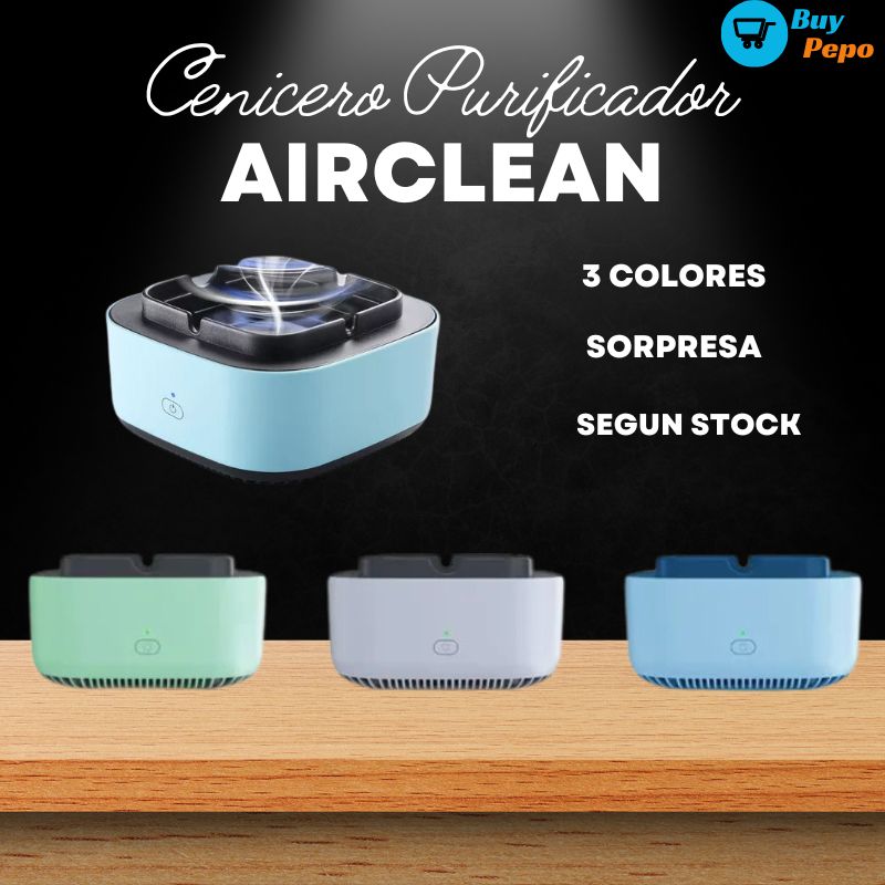 AIRCLEAN® 🌿✨ - Cenicero Purificador Anti Humo  🌬️🚫