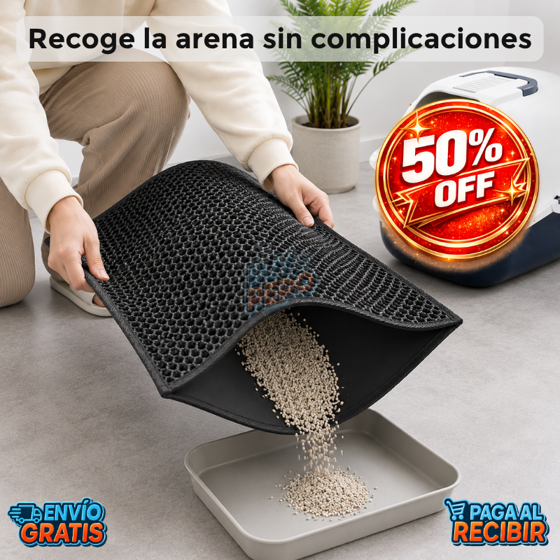 CleanPaws™ 🐾 - Alfombra atrapa arena 🧼