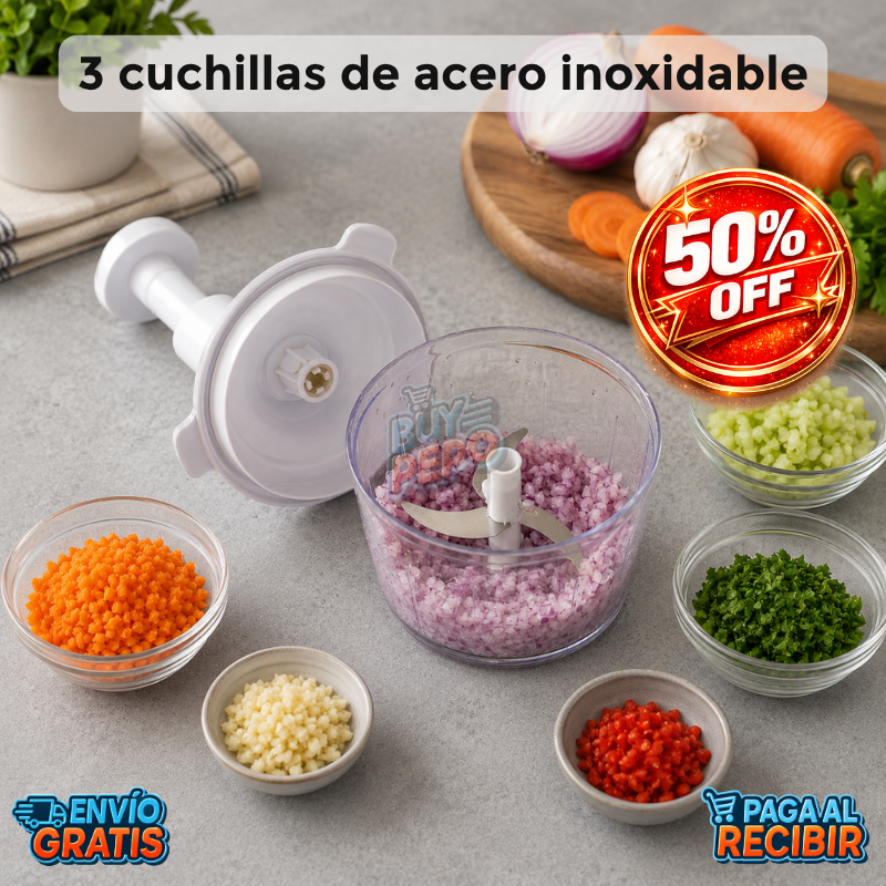 QuickChop™ 🥕 - Picadora manual rápida 🔪