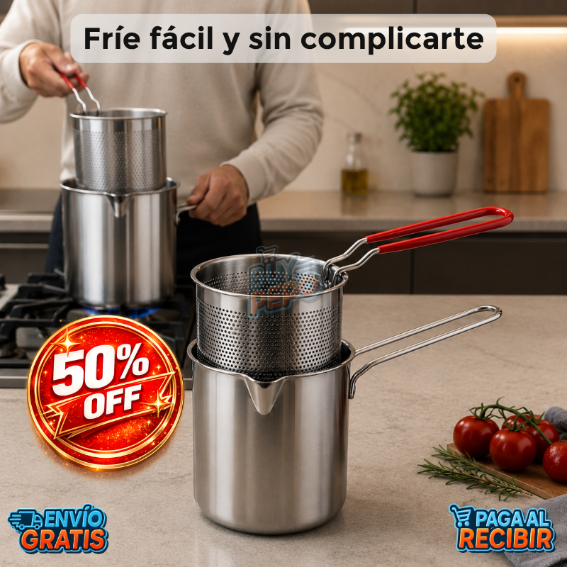FryPot™👨‍🍳- Olla freidora con cesta 🔥