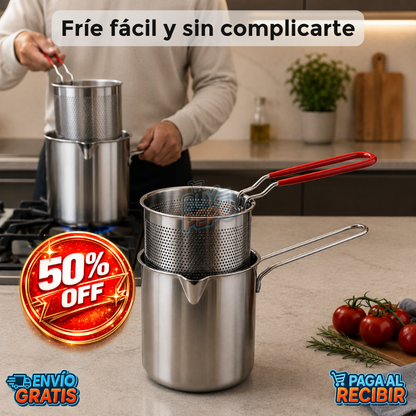 FryPot™👨‍🍳- Olla freidora con cesta 🔥