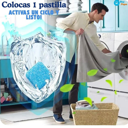 12 Pastillas de Limpieza Profunda Lavadoras ✨🧼 - CLEANWAVE PRO® 🌊