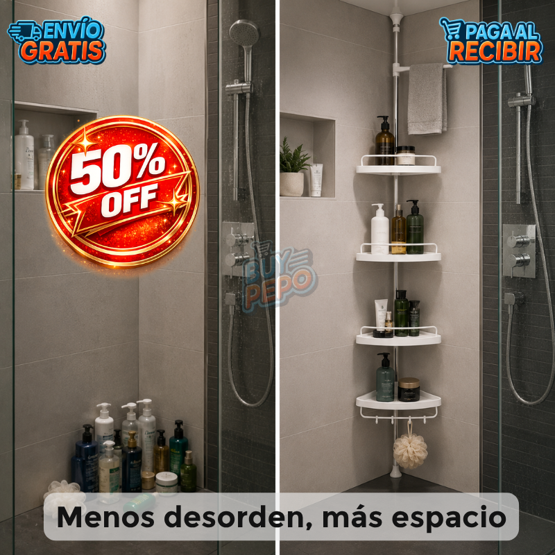 CornerSpa™ 🚿 - Esquinero organizador ducha ✨