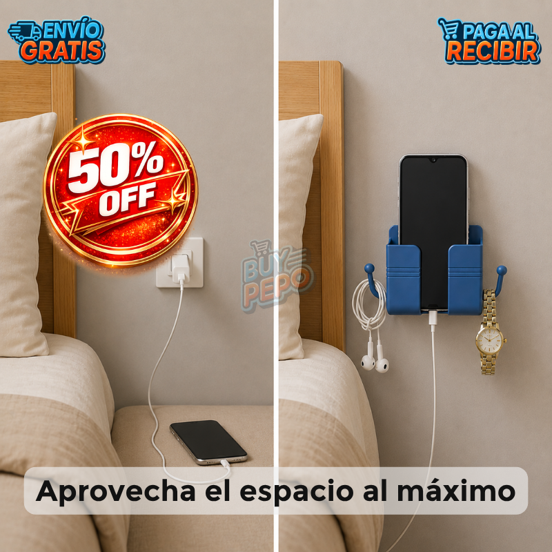 BedDock™ 🛏️ - Soporte organizador de cama 📱