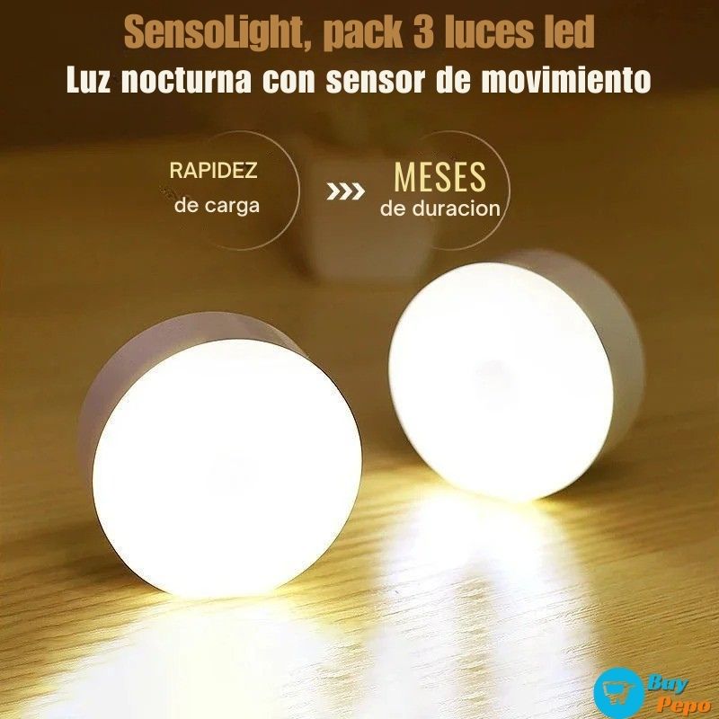 SensoLight™ - 🚨 PACK 3 Luces LED con Sensor de Movimiento 💡🚶‍♀️