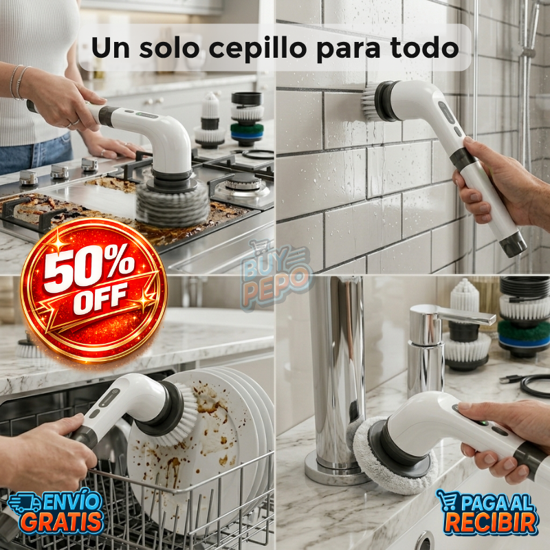 SpinScrub™ 🌀 - Cepillo limpieza 7en1 ✨