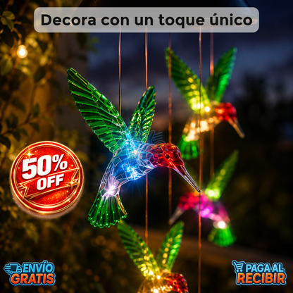ColibriGlow™ 🐦 - Colgante solar decorativo ✨