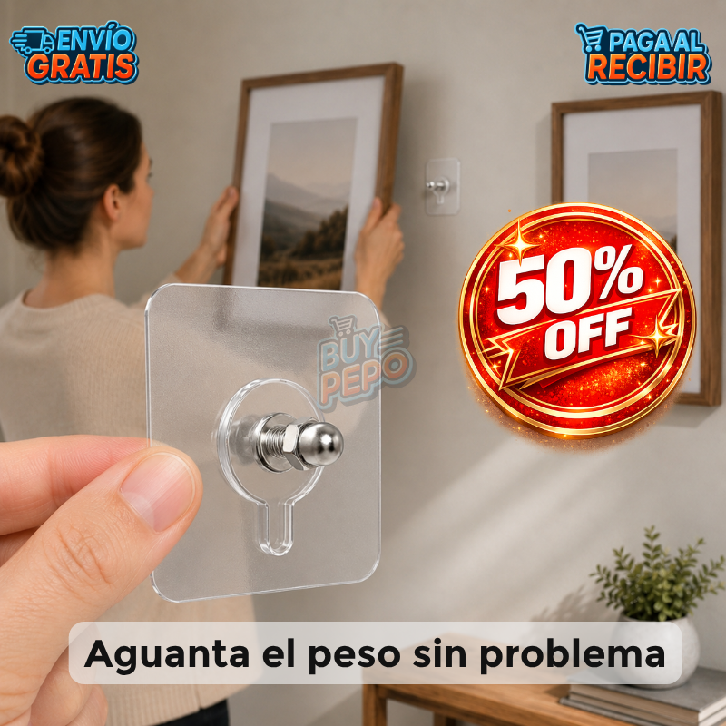 WallEasy™ 🖼️ - Soporte invisible sin taladro ✨