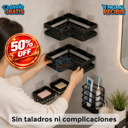 EdgeKit™ ✨ - Set 5 Soportes para baño 🚿