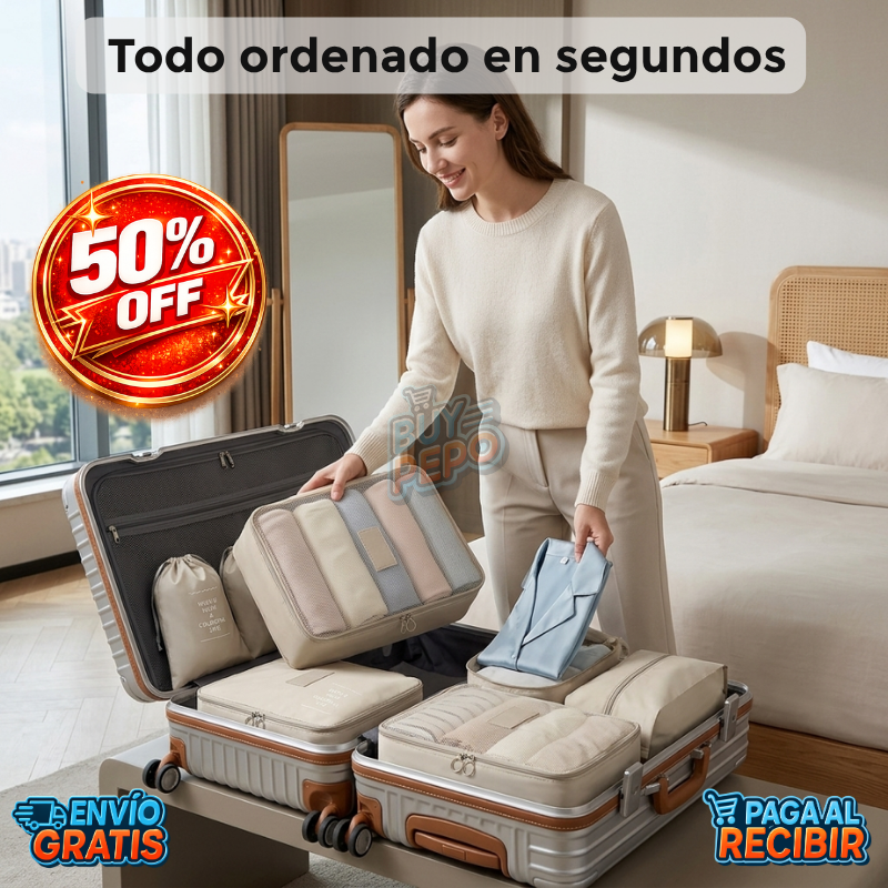 PackEase™ 🧳 - kit 8 organizador ahorra espacio ✈️