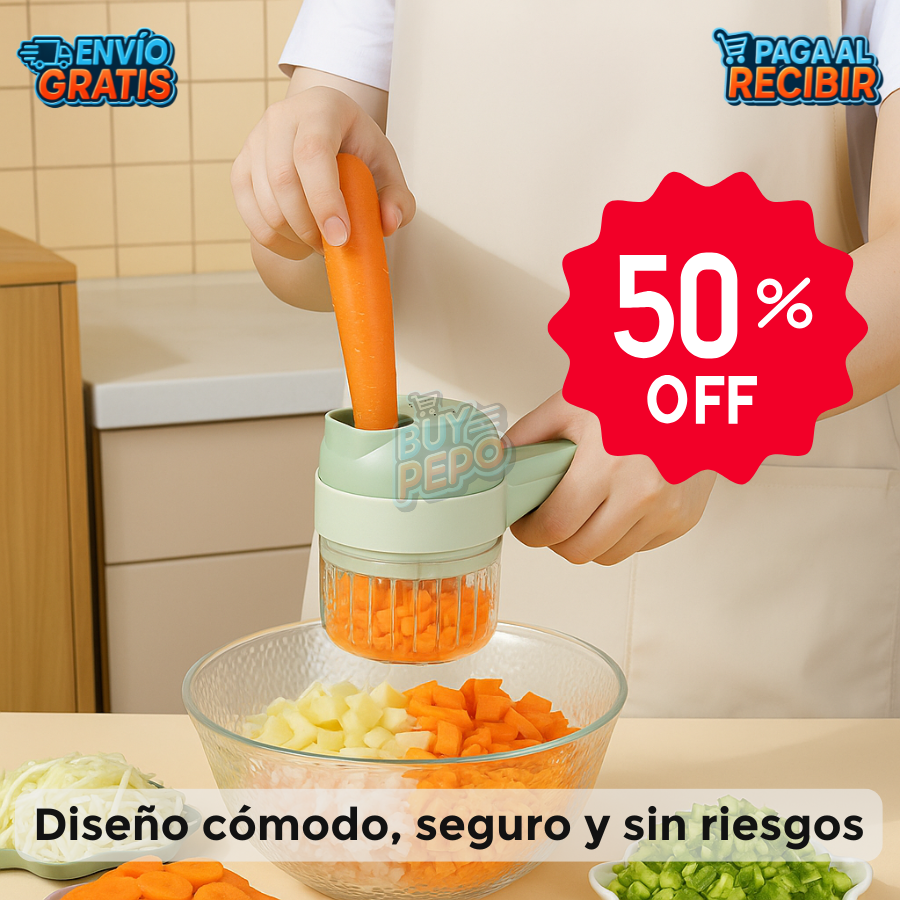 SlicePro™ ⚡ - Cortador Eléctrico 4 en 1 🍅