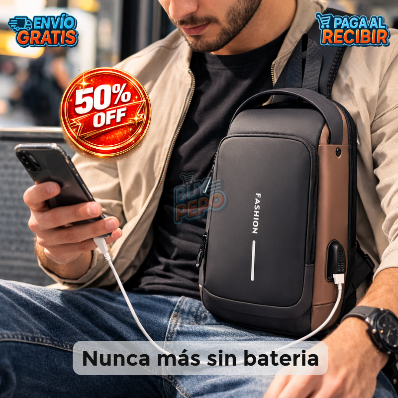 SecurePack™ 🔒 - Mochila pecho antirrobo USB 🔌