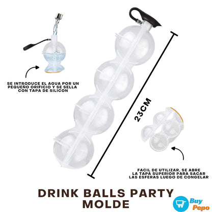 Molde Bolas de Hielo DRINK BALLS PARTY 🥃