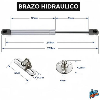 🚨 PACK 10 UNIDADES 🚨 - 🔩 Brazo Hidráulico Para Muebles 🚪📦