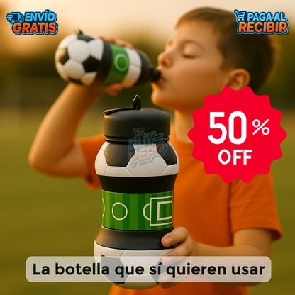 FlexiGoal™ ⚽ - Botella fútbol plegable 🚰