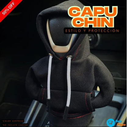CapuchinCar™ 🥷 - Hoodie Protector de Palanca de Cambios 🚗🎉
