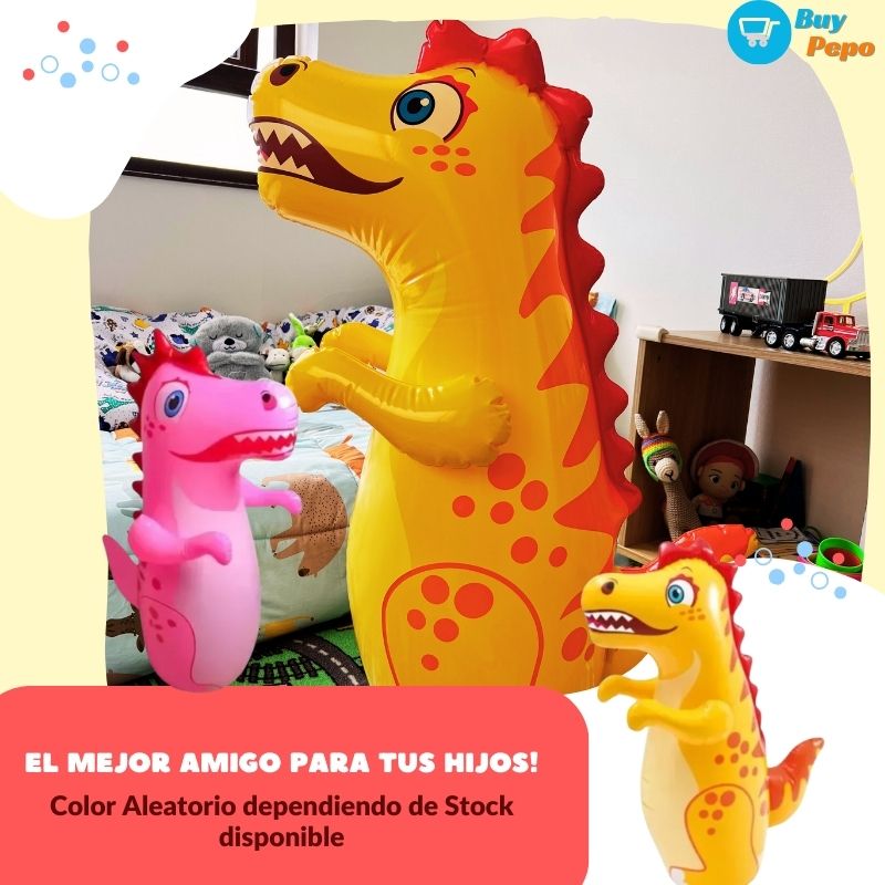 DINOAMIGO INFLABLE® 🦕❤️ - Juguete Mono Porfiado De Dinosaurio 🦖🎉