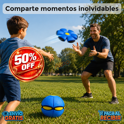 FlipBall™ 🛸 - Pelota frisbee transformable ⚽