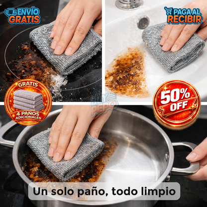 GrasoKill™ 🧽 - 5 Paños Aluminzados quita grasa 🧼