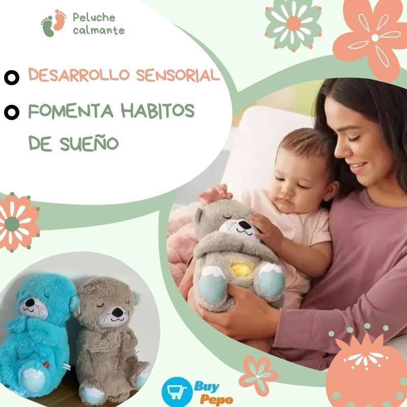 🦦✨ Peluche Calmante BABY NUTRIA® 💤🌙 – Sueños Dulces y Tranquilos para tu Bebé! 🧸🎶