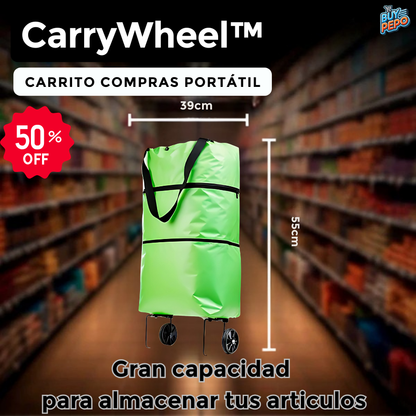 CarryWheel™ 🛍️ - Carrito compras portátil 🚀