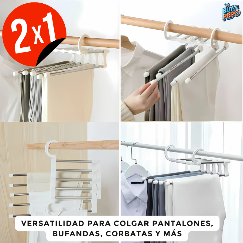 🚨 PACK 2x1 🚨 - Perchero Mágico 5 en 1 👖👔