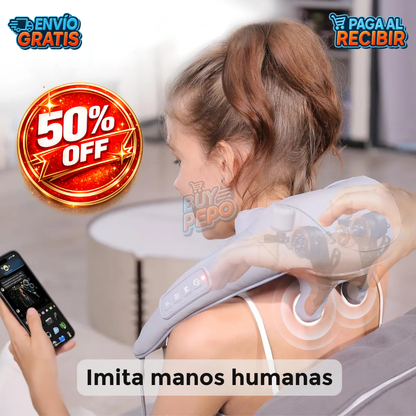 KneadFlow™ 🤲 - Masajeador cuello hombros 🌡️