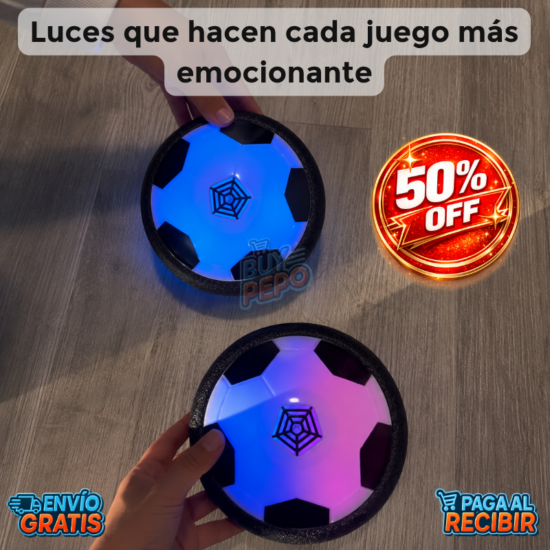 HoverGoal™ ⚽ - Pelota flotante LED 🌈