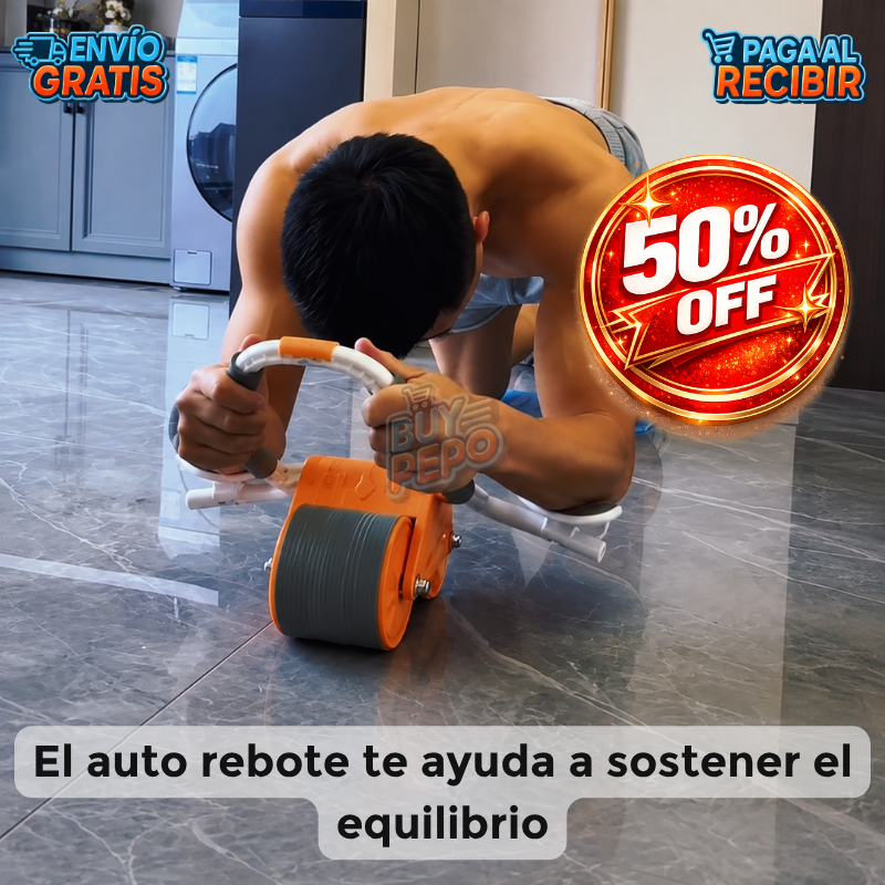 CoreRoll™ 🏋️ - Rueda abdominal con auto rebote ✨