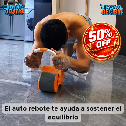 CoreRoll™ 🏋️ - Rueda abdominal con auto rebote ✨
