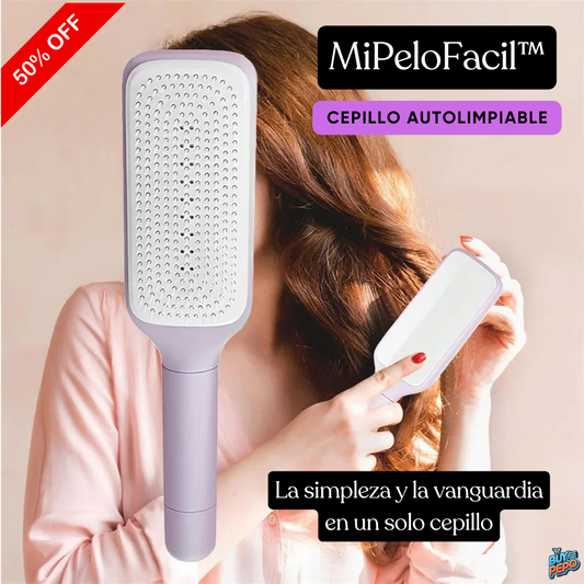 MiPeloFacil™ – 💆‍♀️ Cepillo Masajeador y Autolimpiante ✨🌀