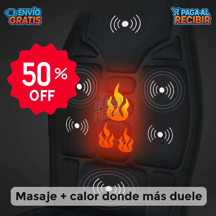 RelaxaDrive™ 💺 – Asiento masajeador portatil 🧘‍♂️