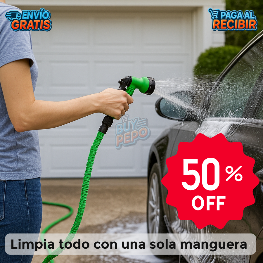 FlexiFlow™ 💦 - Manguera expandible multifunción 🚗