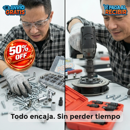 ImpactPro™ ⚡ - Kit de 6 Adaptadores Para Dados - Grado Impacto 🔩