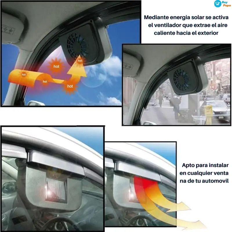 🌞 SOLAR COOLER® 🌬️ - Extractor De Aire Caliente Para Vehículo 🚗❄️